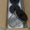 eggs sound 3 Pack Qtip Holder - Bathroom Organizers and Storage, Cotton Round Pad Holder Swab Dispenser Floss Pick Holder with Tray, Glass Apothecary Jars with Lids, Cotton Ball Container - Clear Bk