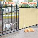 iCover 6x50ft Privacy Screen Fence, Outdoor Fencing Panels, Garden Windscreen Mesh Shade Sail Net Barrier, Fence Privacy Screen Reinforced Bindings and Brass Grommets Cable Zip Ties, Tan