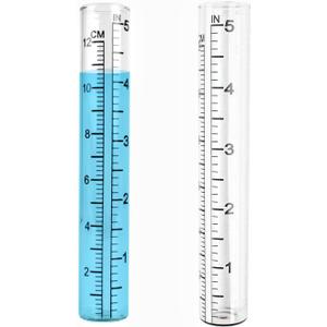 TBWHL 2pcs 5" Capacity Rain Gauge Glass Replacement Tube for Yard Garden Outdoor Home