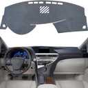 KEYOOG Dashboard Cover Dash Mat Fit for 2015-2010 Le-xus RX, RX270 RX350 RX450h (for Left Hand Drive),Car Dash Board Mat Anti-Glare Carpet,Non-Slip Pad Sunshield Protector (Grey) (Gray)