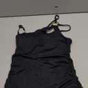 Soluna Swim Women's Sun Goddess One Shoulder Tankini, Tummy Control, Swimsuit Tops for Women (6, Black)