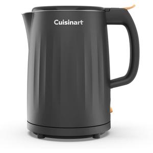 Cuisinart Soho 1-Liter Double Wall Electric Hot Water Kettle, Tea Kettle with Stainless Steel Interior, One Touch Operation to Boil Water for Tea, Hot Cocoa, or Instant Oatmeal, CK-10BK, Black