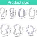7pcs Baby Shower Cookie Cutter, Stainless Steel Onesie Flower Bottle & Bouquet Biscuit Cookie Cutters for Baking Baby Shower Birthday Party Decorations
