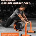 TABEKE Push Up Bar, 12" High Parallettes Bars & Dip Bar With Full-Cover Foam Handles, No Wobbling Calisthenics Equipment For Handstand, L-Sit, Gymnastics, Strength Training Home Gym