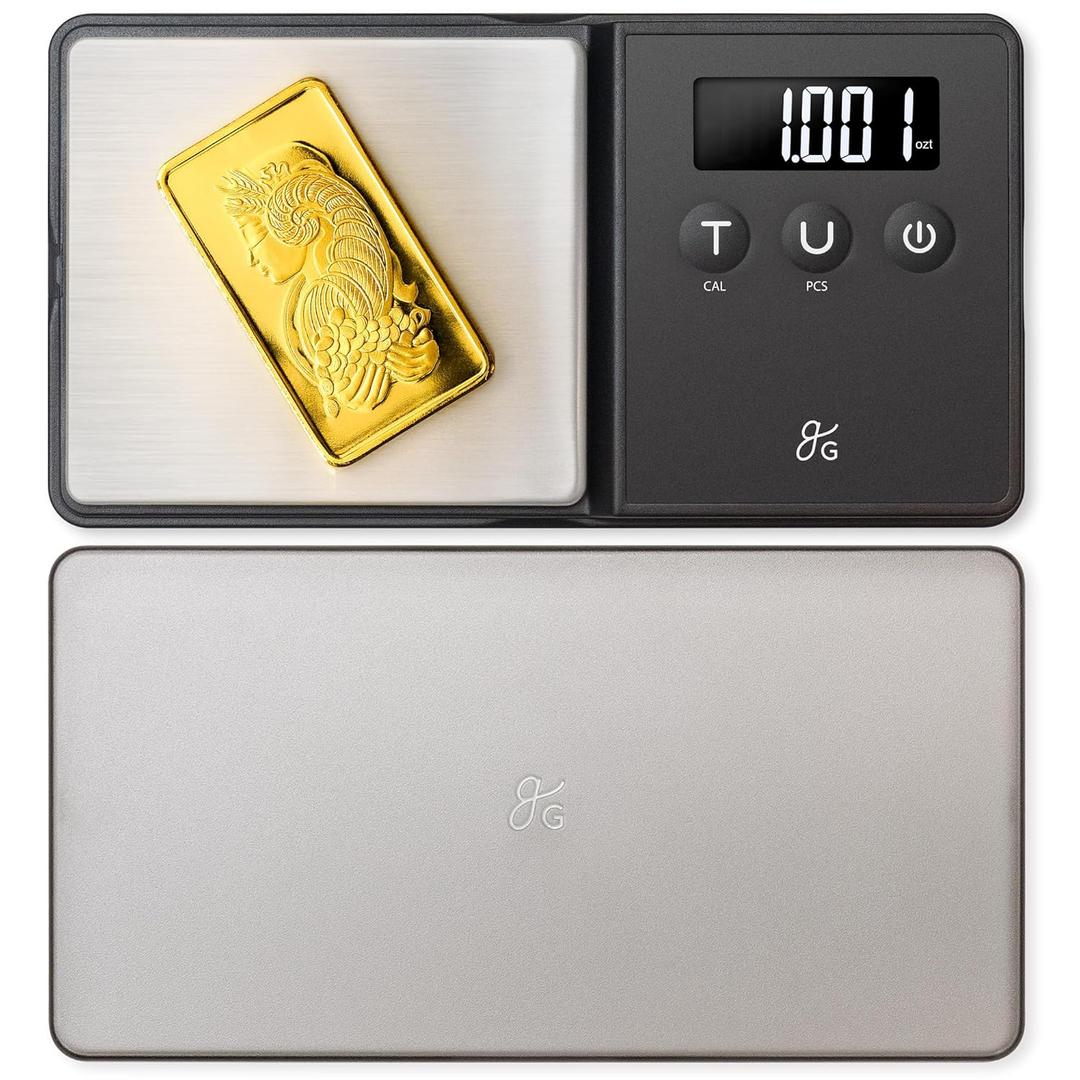 Greater Goods Precision Pocket Scale - 300 x 0.01g, Digital Milligrams Scale with 6 Units for Jewelry, Coins, Herbs, Food and Small Precise Things