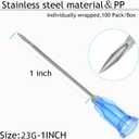 100 Pack Disposable 3ml/cc Lab Syringes with 23Ga 1 Inch Needle Luer Lock, Individually Sealed Packed