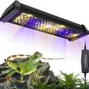 Dimmable UVB Light for Reptiles, LED Reptile UVA UVB Lamp with 3 Lighting Modes, 4/8/12 Hours Timer, Adjustable Brightness, Reptile Light for Bearded Dragon Turtles Lizard Snake Gecko, 8W