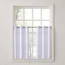 No. 918 Montego Casual Textured Semi-Sheer Grommet Kitchen Curtain Tier Pair, 56" x 24", White