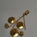 Candlestick Holders, Gold Metal Taper Candle Holders Set of 3, Handmade Heavy Base Brass Vintage Modern Decorative Table Centerpiece for Candlelight Dinner, Fireplace Mantel Wedding Housewarming Decor