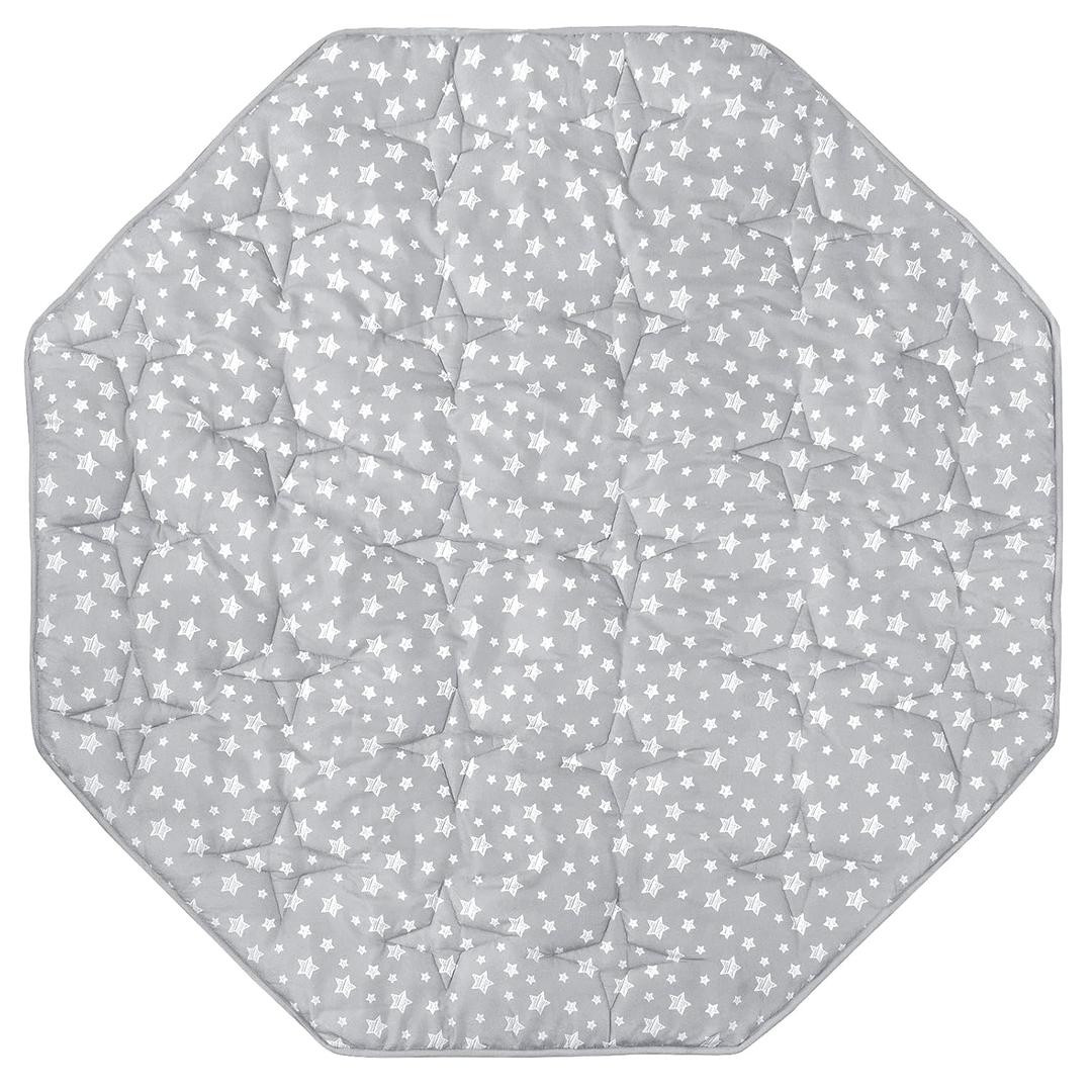 Octagon Playpen Mat Grey, Non Slip 8 Panel Playpen Mattress Mat Fits Regalo Extra Large Play Yard and hiccapop XL 69" Baby Playpen, Grey Star Octagon Playard Pad
