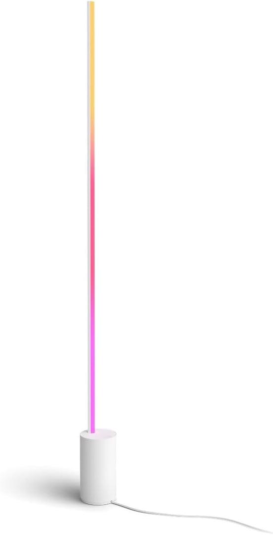 Philips Hue Signe Smart Floor Lamp, White - White and Color Ambiance LED Color-Changing Light - 1 Pack - Indoor - Control with Hue App - Works with Alexa, Google Assistant, and Apple Homekit (Mini 40"D x 30"W x 30"H (pack of 1), White)