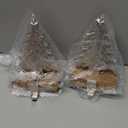 Christmas Stocking Holder for Mantelwith Retro Xmas Tree Non-Skid Glitter Silver Stocking Holders for Mantle Fireplace Home Decor Holiday Gifts Christmas Decorations Indoor Supplies Durable and Sturdy