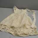 Newborn Baby Girl 1st Birthday Outfit Floral Lace Tulle Tutu Dress Cake Smash Boho Princess Toddler Summer Dresses, Beige, 12-18M