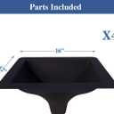 4PCS Black downspouts for Under Deck Drainage System, PE Deck downspouts Use for 12"&16" Joist Spacing DE01