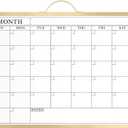 MaxGear Magnetic Calendar Whiteboard for Wall  16"x12" Dry Erase Board with Handle, Double-Sided Gold Aluminum Alloy Frame, Monthly Planner White Board for Home, Office, School