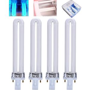 ZJchao LED Lamps Bulbs Set, 4 pcs 9 W Not Inductance Bulb Replacement UV Tube 365nm Lamp Bulb Tube for Nail Art Dryer UV Lamp Light U Shaped Light Bulbs Replacement for Nail Lamp Nail Art Dryers