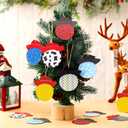 2 x Shellwei 24 Pack Christmas Cartoon Ornament Wooden Inspired Cartoon Hanging Xmas Party Tree Ornament Western Cowboy Christmas Supplies for Crafts Holiday Decor