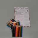 60 Pcs Christmas Office Party Games for Adults 30 Christmas Cards with 30 Colored Pencils Team Building Games for Holiday Family Group Office Coworkers(Most Likely to)