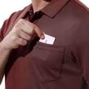 Rdruko Men's Polo Shirts Short Sleeve Quick Dry Outdoor Golf Sports Shirts with Pocket (L)