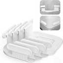 Lock Bed Sheet Holders for CornersFits All Kinds of Sheets and Mattress Sizes, ABS Material with High Flexibility, Easy One-Time Installation- No More Loose Sheet, Ensure a Sound Sleep (white)