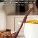 Soup Ladle - Luxury Teak Wood Ladle Set of 3 Chef-Grade, Eco-Friendly Wooden Cooking Utensils with Reinforced Neck Joint & Anti-Slip Notch Handle Multi-Size, Gift-Ready Ladle Spoons Set
