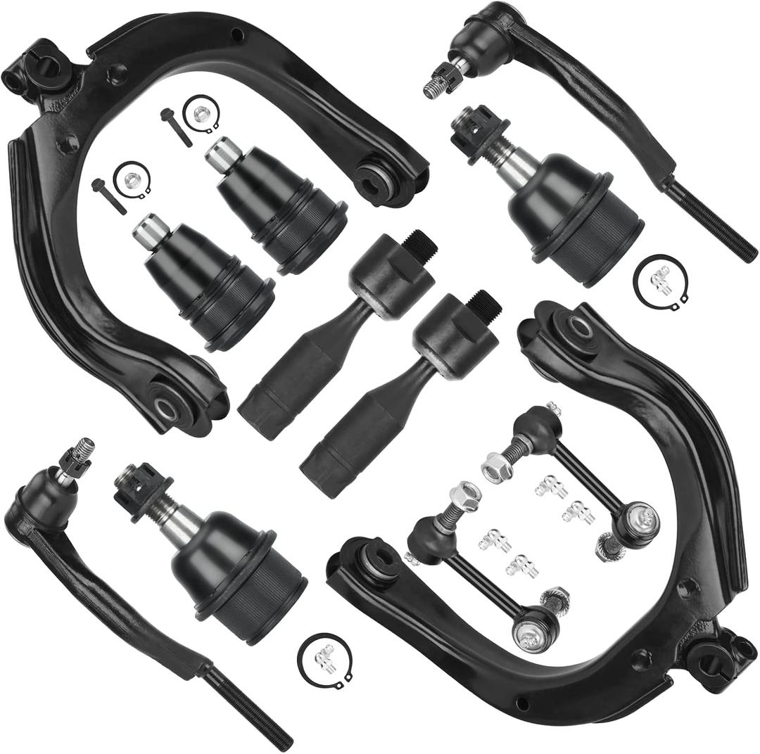 TadaMark Front Upper Control Arm Suspension Kit Fit for 2004-2007 Buick Rainier Chevrolet Trailblazer (EXT) 2004-2008 GMC Envoy XL XUV Isuzu Ascender 2005-2009 Saab 9-7X - 12pcs