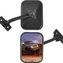 Upgraded Mirrors Doors Off Compatible with Wrangler TJ JK JKU, No Vibrate & Wobble Side View Mirrors, Easy-Install Quick Release Mirror Relocation Kit Compatible with Wrangler 1997-2018