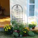 Garden Trellis for Climbing Plants 59" H x 21.6" W Metal Unique Design Decorative Garden Structure Weather-Resistant Trellises Outdoor Decor Flowers Roses Vine Ivy Clematis