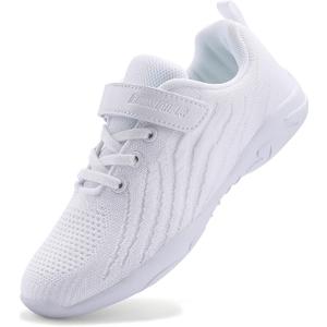 BAXINIER Girls White Cheerleading Shoes Breathable Youth Cheer Competition Sneakers Athletic Training Dance Tennis Walking Shoes (13.5 Little Kid)