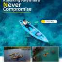 OCEANBROAD Kayak Paddle 86in/218cm, 90.5in/230cm Alloy Shaft 2-Piece Floatable Kayak Oar for Kayaking Canoeing Boating