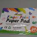 70 Sheets Finger Paint Paper, 11.8" x 15.7" Thick Art Paper for Kids & Toddlers, Ideal for Finger Painting, Crayons, Watercolor, Markers, Classroom Home Art Projects, Gift for Toddlers