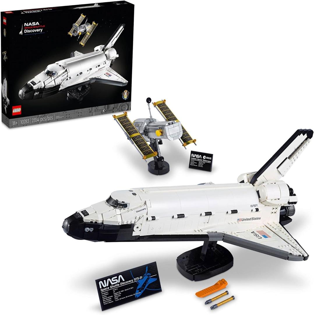 LEGO Icons NASA Space Shuttle Discovery Building Sets for Adults - Model Kits for Bookshelf or Office Decor, Ages 18+ Years - Gifts for Men & Women - 10283 LEGO Icons NASA Space Shuttle Discovery Building Sets for Adults - Model Kits for Bookshelf or Office Decor, Ages 18+ Years - Gifts for Men & Women - 10283
