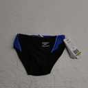 Speedo Men's Swimsuit Brief Endurance+ Splice Team Colors (24, Black/Blue Splice)