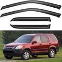 Window Visors Rain Guards for 2002 2003 2004 2005 2006 Honda CRV, Out-Channel Window Vent Wind Deflectors Visors Shades for 02 03 04 05 06 CR-V
