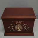 Cremation Urns for Human Ashes, Wooden Urn for Ashes Adult Male Female, Wooden Picture Frame Urns Box and Casket, Funeral Memorial Urns Box, Men Women Child, Holds 255 lbs (Walnut)