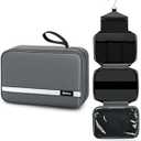 Maliton Toiletry Bag for Men & Women Travel Toiletry Bag Hanging Toiletry Bag Hygiene Organizer with 4 Compartments Waterproof Bathroom Shower Bag Large Toiletries Travel Bag (Gray)