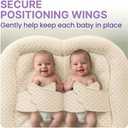 Twins Baby Play Mats for Floor Activity Gym - 5-in-1 Support Cushion Baby Play Mat Tummy Time Mat for Supervised Bonding with Arch, Plush Toys, Flashcards & Developmental Book - Beige