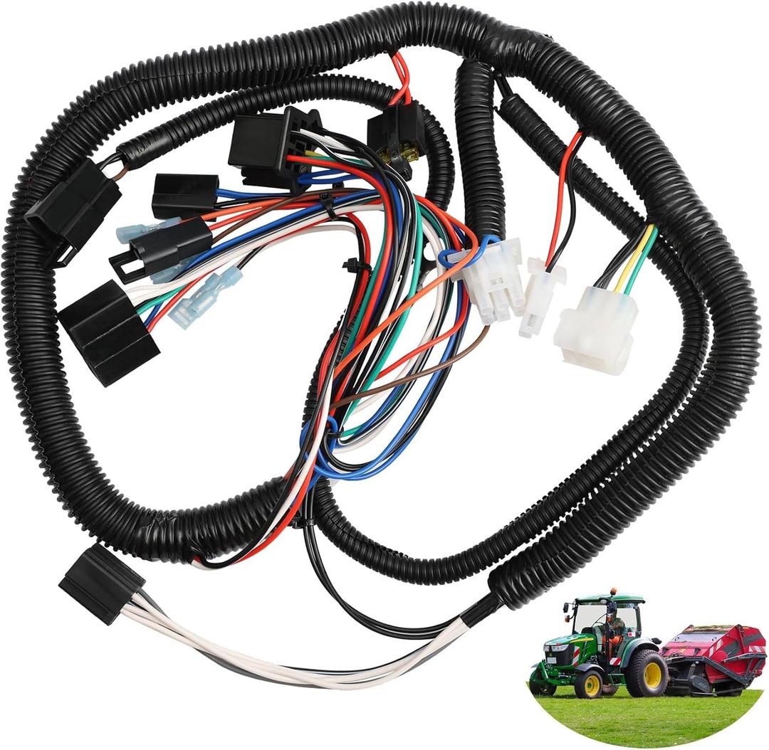 Wiring Harness, Compatible with Husqvarna Craftsmen Poulan AYP Sears Jonsered RedMax Yazook Electrolux McCulloch Weed Eater, Replace 532401104 Lawnmowers Tractors Riding Mowers Wire Harness IGN. Dash