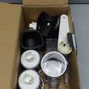 Cambom Rotary Cheese Grater Hand Crank Cheese Shredder for Fresh Cheese, Vegetable, Nuts,Non-slip Suction Base, Free Cleaning Brush Three Blades, Black