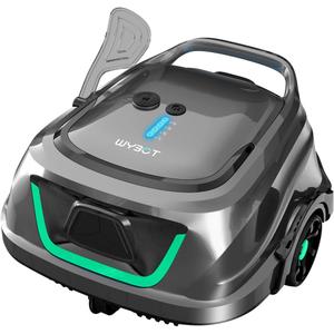 (2025 Upgraded)WYBOT A1 Cordless Robotic Pool Cleaner, Automatic Pool Vacuum for Above Ground with 120 Mins, Double Filters, LED Indicator, Charge in 2.5 Hours, Ideal for Above & In-ground Flat Pools