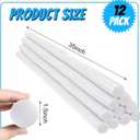 Kathfly 12 Pcs Floating Pool Noodles Foam Tube 1.5 x 35 Inches Floating Foam Tube Round Solid Noodle for Adults Swimming Craft Project(White), approx. 1.5 x 35"