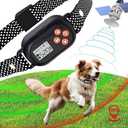 GPS Wireless Dog Fence System, Rechargeable Electric Fence for Dogs, Up to 25-999 Yards Adjustable Wireless Pet Fence, Waterproof Outdoor Dog Fence for Small/Medium/Large Dogs