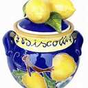 Lemon Cookie Jar Kitchen Biscotti Canister by Blue Sky Heather Goldminc
