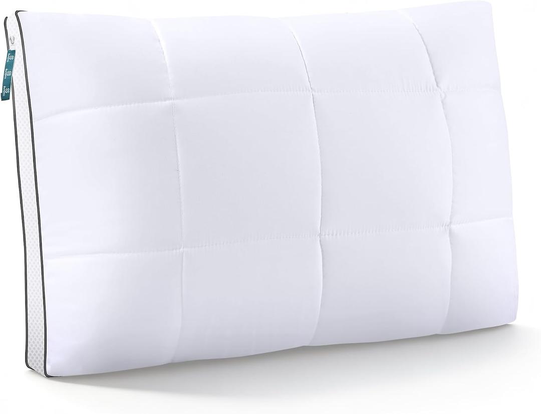 Luxury Adjustable Pillows Standard Size for Side Sleepers, Dual Layer Adjust Height Soft Firm Cooling Bed Pillow for Back, Stomach or Side Sleepers - Hotel Collection