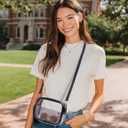 Yarnic Clear Bag Stadium Approved PVC Transparent Crossbody Purse for Concert Sports Event Small Women Cross Body Bags