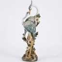 Devoted Cranes Table Sculpture - Made of Resin Coastal Shorebirds - Glitter Accents - Bird Statue - Flowers,Measures 5 Inches Wide, 16 Inches High