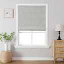 Joydeco Cordless Roman Shades, Linen Window Blinds, 38" W×75" H, White