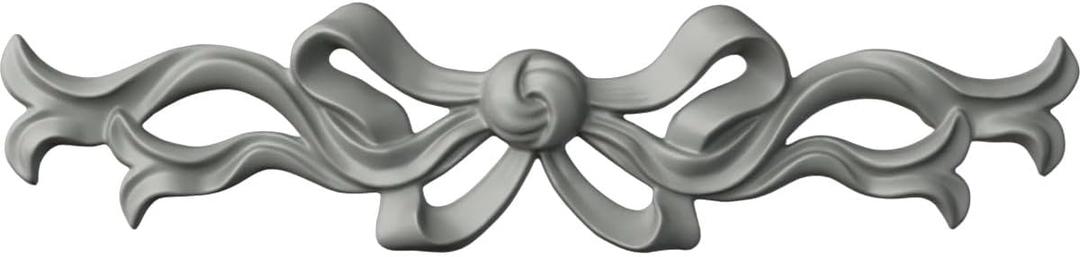 Ekena Millwork 13"W x 3"H x 3/4"P Versailles Medium Ribbon with Bow Center Onlay