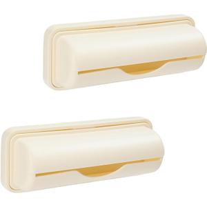 2 PCS Trash Bag Dispenser Roll Holder Bottom of Can, Adhesive Wall Mount Kitchen Garbage Bag Organizer and Storage Under Sink Inside Trashcan Cabinet for Home Bathroom (Beige)