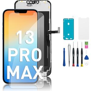 EXW for iPhone 13 PRO MAX Screen Replacement 6.7" Full HD LCD Display Digitizer, Quality Touch Screen with Repair Tools, Waterproof Seal & Protector  Compatible with A2484, A2641, A2644, A2645, A2643